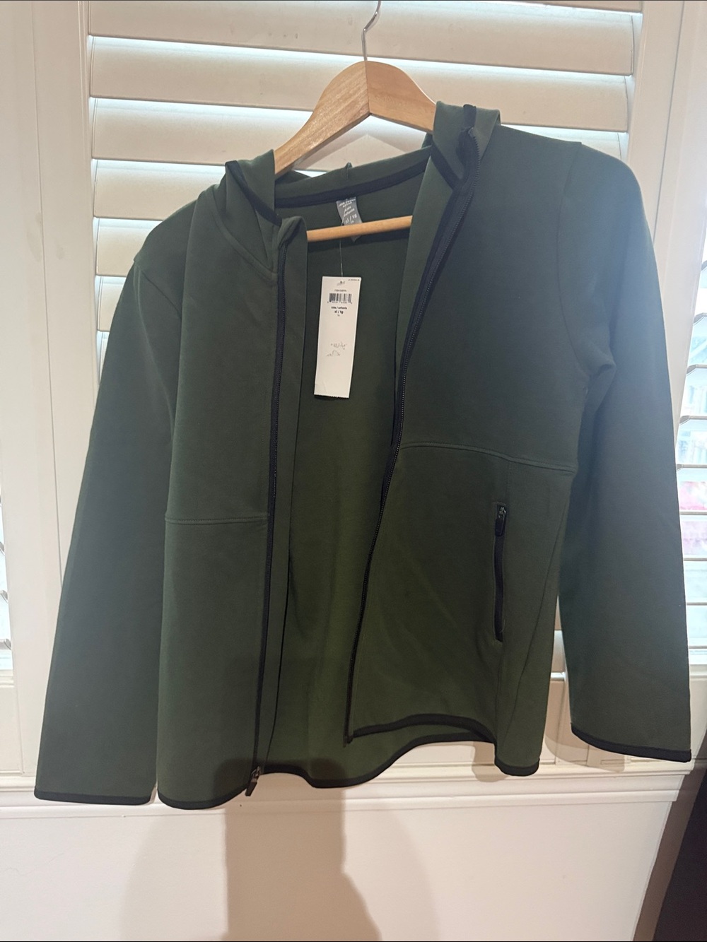 Joe Fresh Olive Green Hooded Zip-Up Jacket